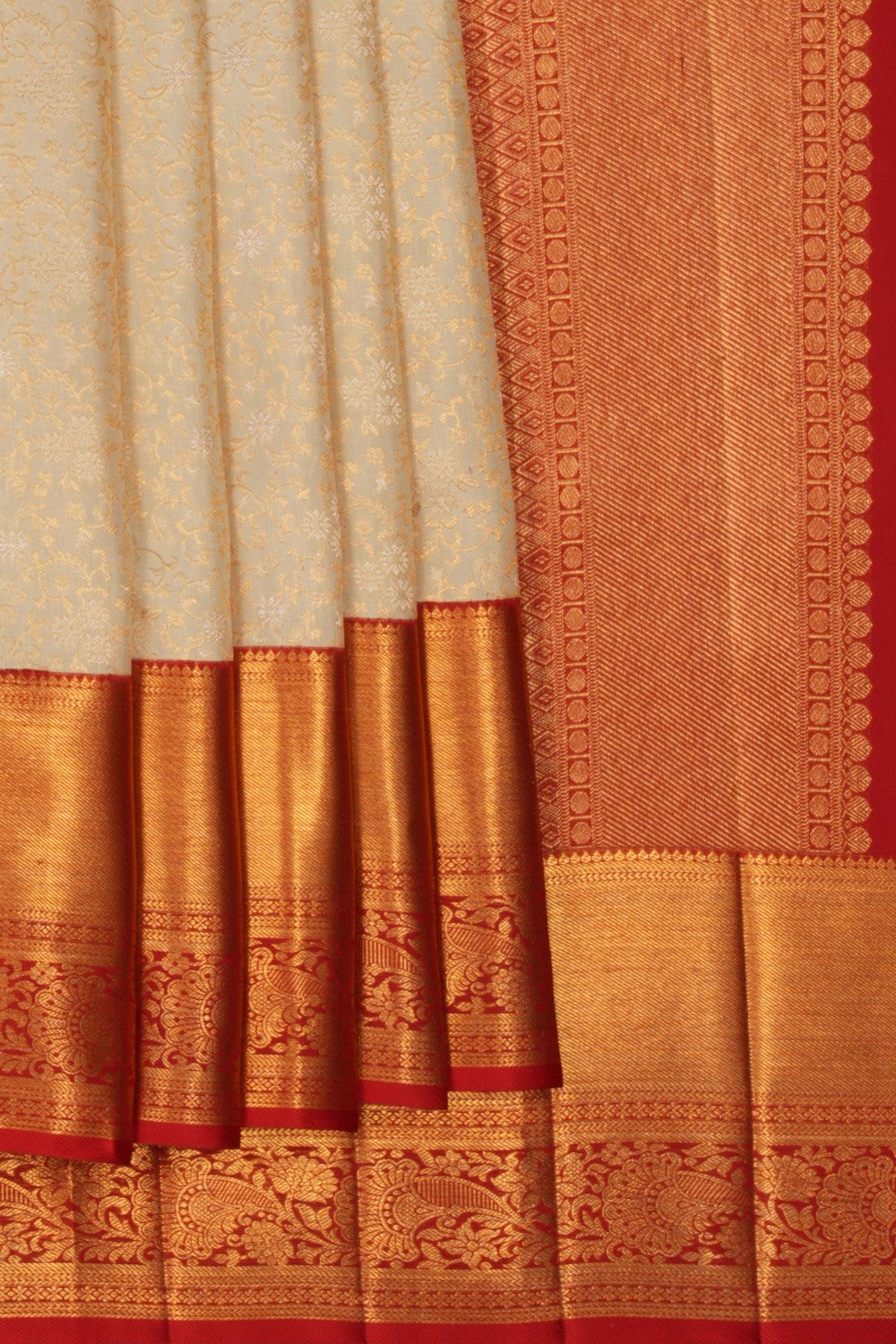 Image of Kanchipattu An Ethereal Pearl-White Saree